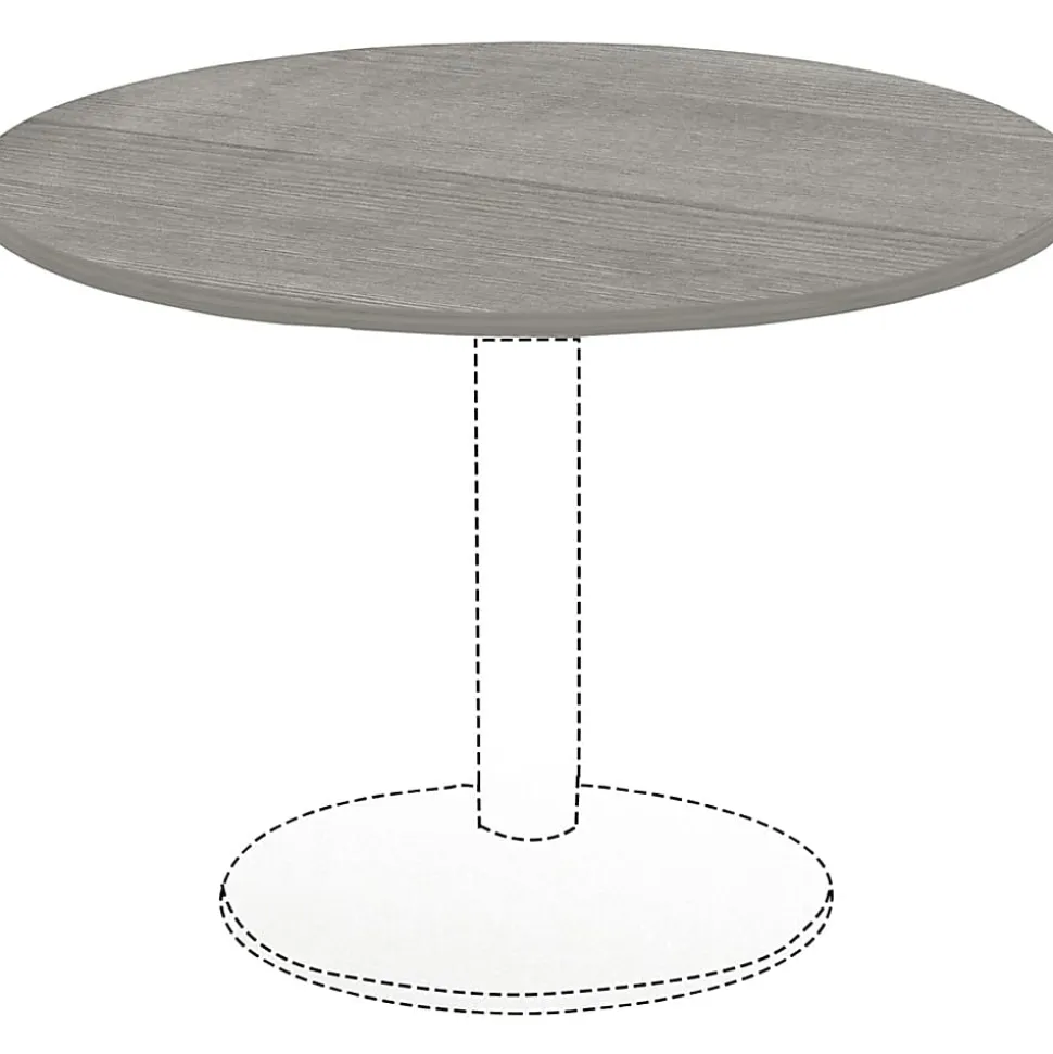 Lorell® Round Conference Tabletop, 48", Weathered Charcoal