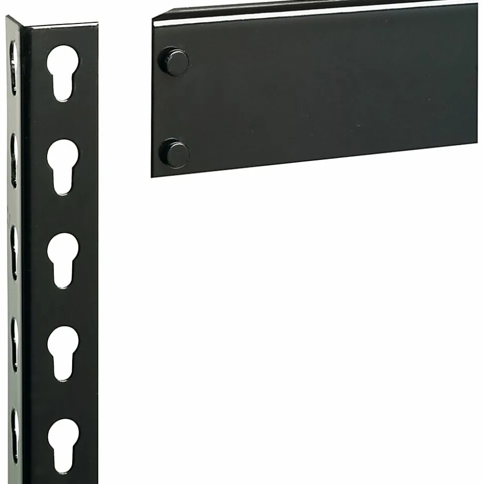 Lorell® 5-Shelf Riveted Steel Shelving, 84"H x 48"W x 24"D, Black