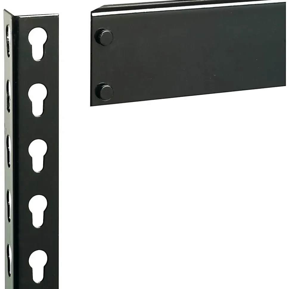 Lorell® 5-Shelf Riveted Steel Shelving, 72"H x 36"W x 18"D, Black