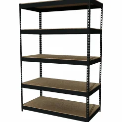 Lorell® 5-Shelf Riveted Steel Shelving, 72