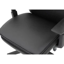 Lorell Soft High-back Executive Office Chair - Black Seat Color - Vinyl Seat Material - Black Back Color - 03206
