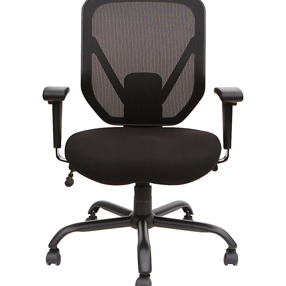 Lorell® SOHO Big & Tall Mesh Back Chair, Black