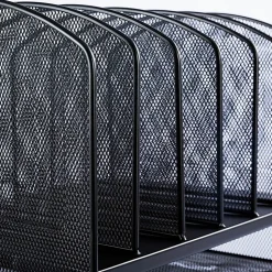 Lorell® Steel Horizontal/Vertical Mesh Desk Organizer, Black