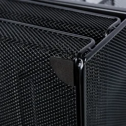 Lorell® Steel Horizontal/Vertical Mesh Desk Organizer, Black