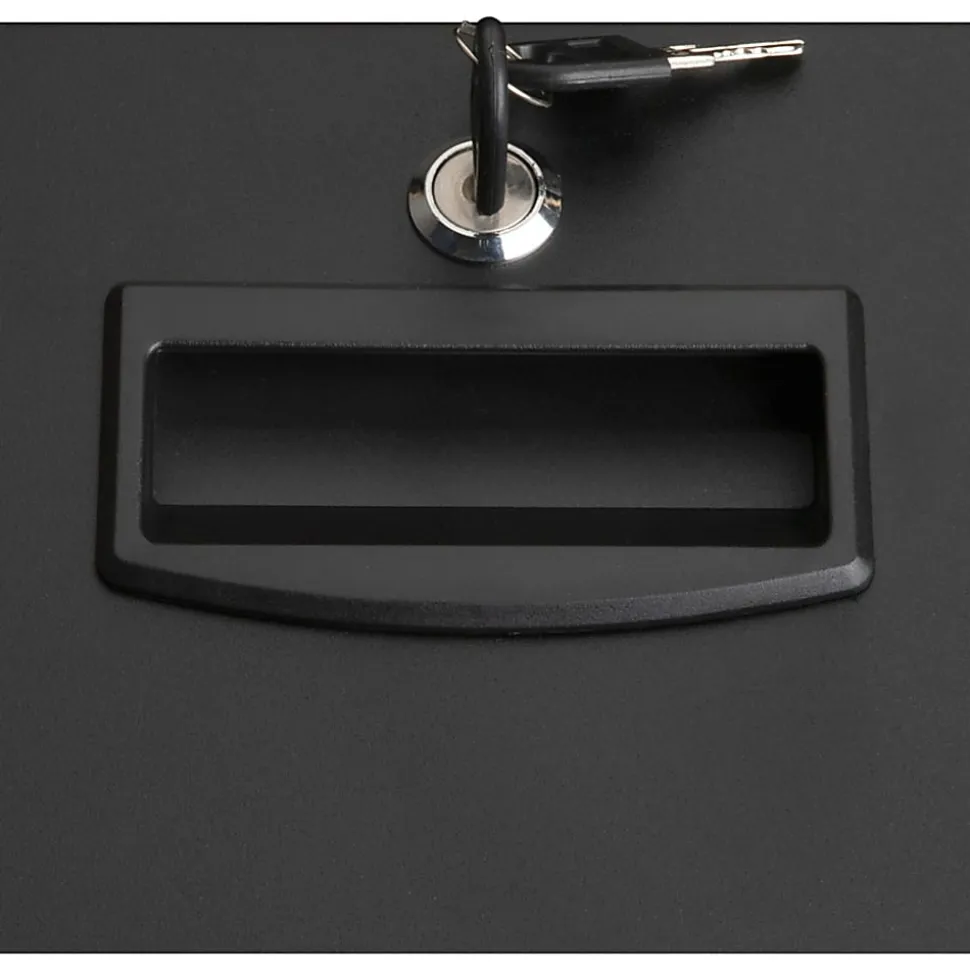 Lorell® Steel Locking Letter-Size Mobile File Cart, Black