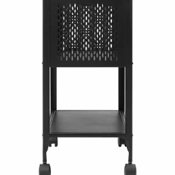 Lorell™ Steel Mesh Hanging Letter-Size Mobile File Cart, Black