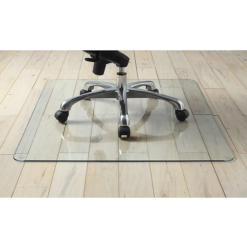 Lorell® Tempered Glass Chair Mat, 36" x 46", Clear