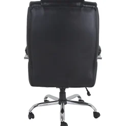Lorell® UltraCoil Comfort Big & Tall Bonded Leather Chair, Black