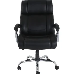 Lorell® UltraCoil Comfort Big & Tall Bonded Leather Chair, Black