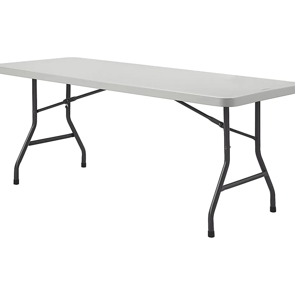Lorell® Ultra-Lite Economy Folding Table, 29-3/10"H x 96"W x 30"D, 1000 Lb Capacity, Gray