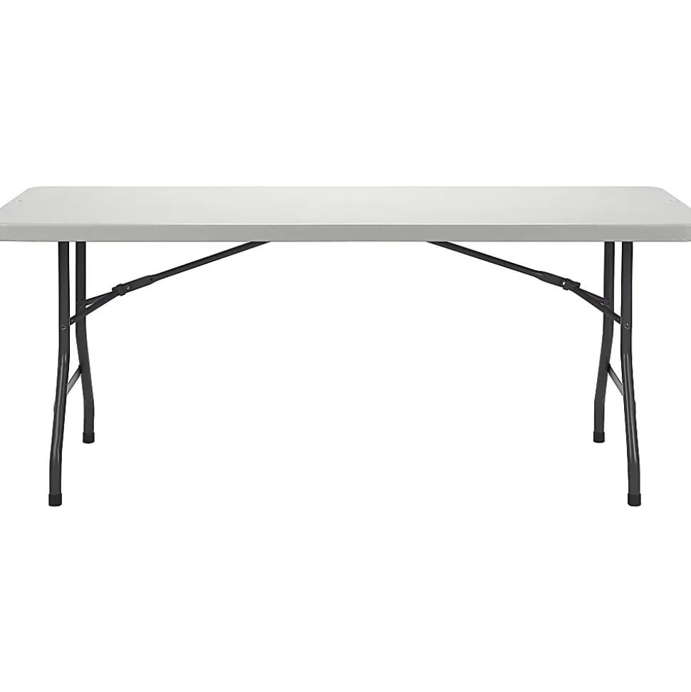 Lorell® Ultra-Lite Economy Folding Table, 29-3/10"H x 96"W x 30"D, 1000 Lb Capacity, Gray