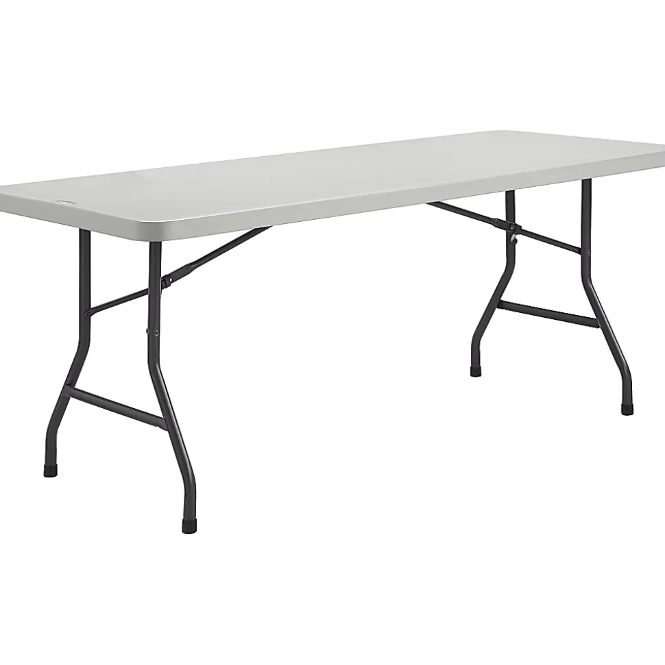 Lorell® Ultra-Lite Economy Folding Table, 29-3/10"H x 96"W x 30"D, 1000 Lb Capacity, Gray