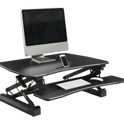 Lorell® V2 Gas-Lift Sit-To-Stand Desk Riser, 19-1/2
