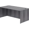 Lorell® 71"W Computer Desk, Weathered Charcoal
