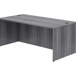 Lorell® 71"W Computer Desk, Weathered Charcoal