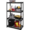 Lorell Wire Deck Shelving, 60"H x 36"W x 18"D, Recycled, Black, Steel, 1Each