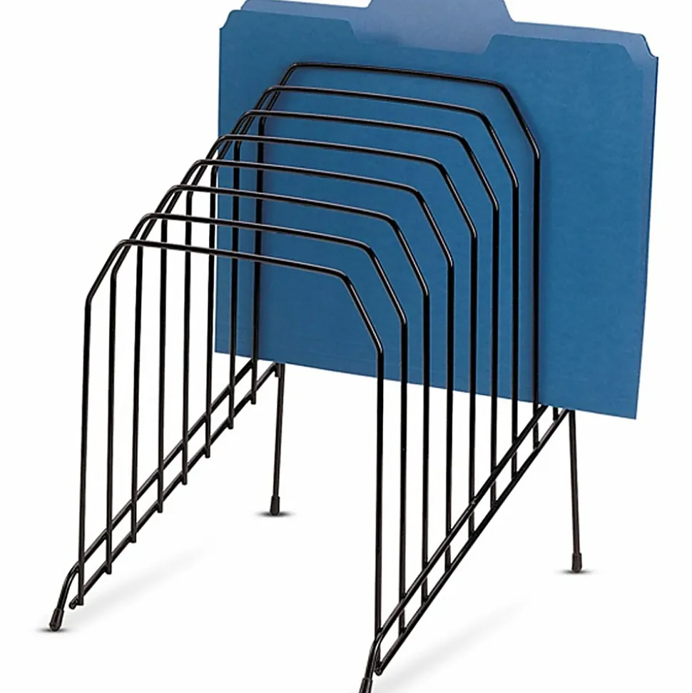 Lorell® Wire Step File, 8-Dividers, Black
