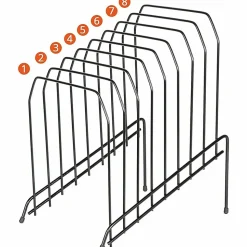 Lorell® Wire Step File, 8-Dividers, Black