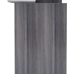 LorellĀ® 72"W Reception Computer Desk, Weathered Charcoal