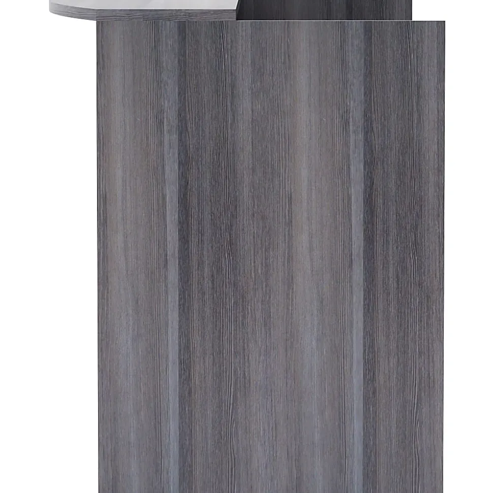 Lorell® 72"W Reception Computer Desk, Weathered Charcoal