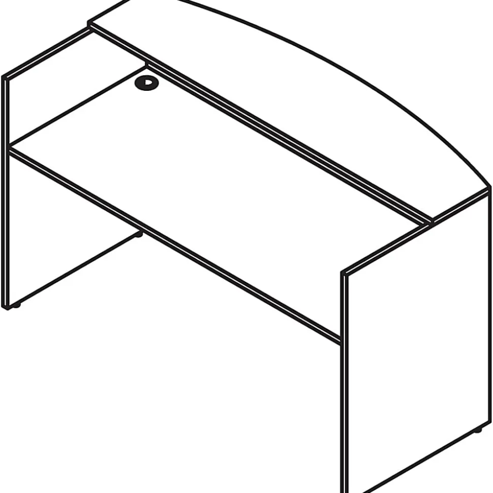 Lorell® 72"W Reception Computer Desk, Espresso