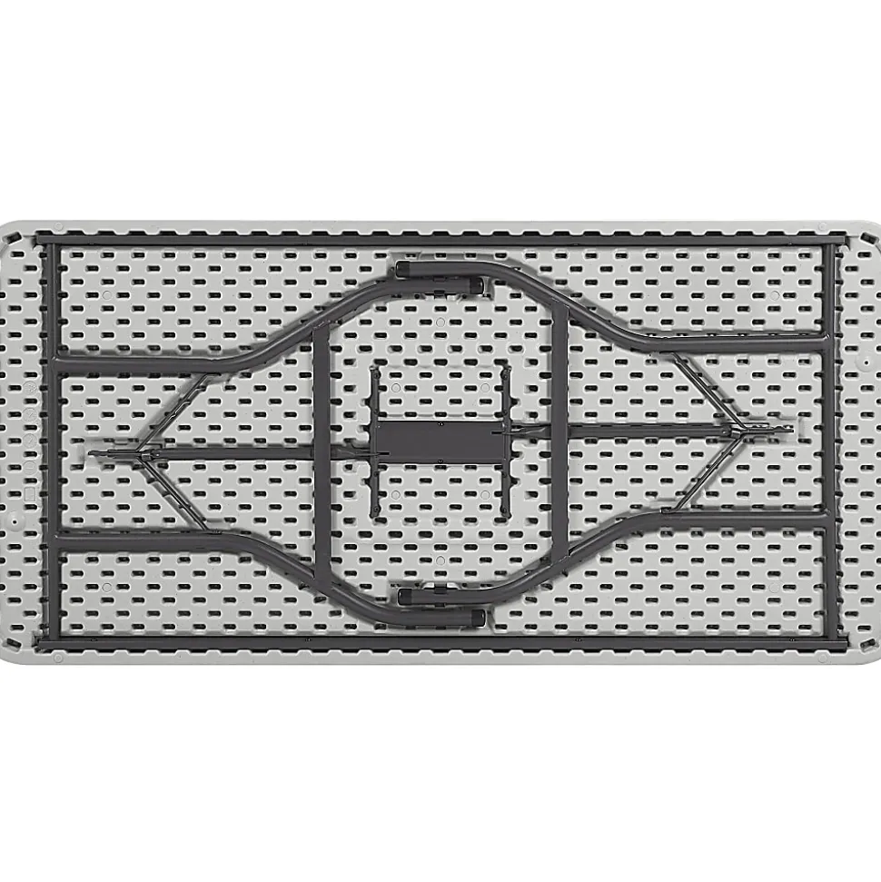 Lorell® 60"W Rectangular Banquet Table, Gray