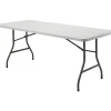 Lorell® 72"W Rectangular Banquet Table, Gray