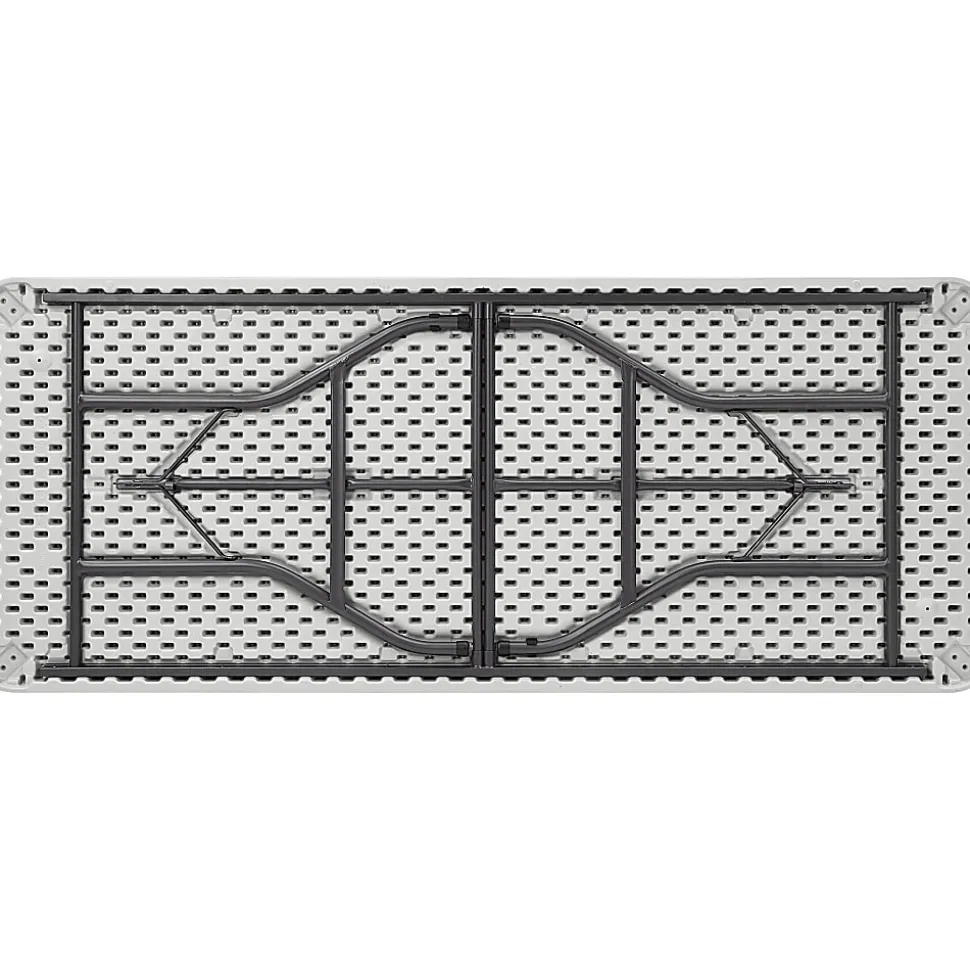 Lorell® 72"W Rectangular Banquet Table, Gray
