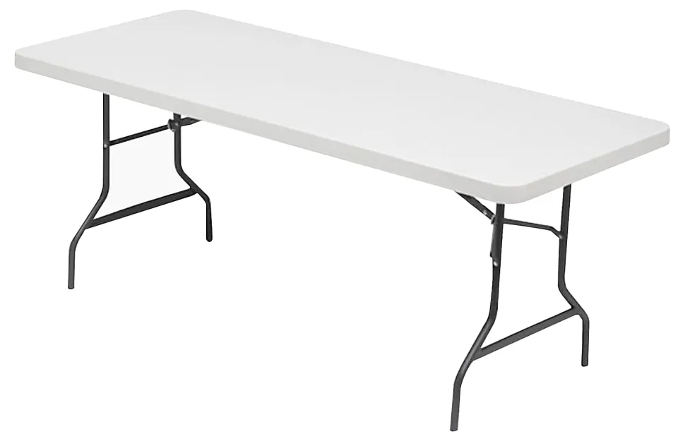 Lorell® 72"W Rectangular Banquet Table, Gray