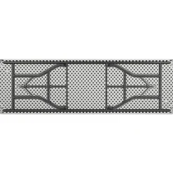 Lorell® 96"W Rectangular Banquet Table, Black/Gray