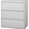 Lorell® 36"W x 18-5/8"D Lateral 3-Drawer File Cabinet, Light Gray