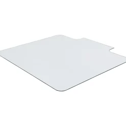 Lorell® 45" x 53" Glass Chair Mat With Lip, Clear
