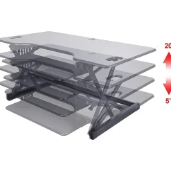 Lorell™ XL Height-Adjustable Desk Riser, 46