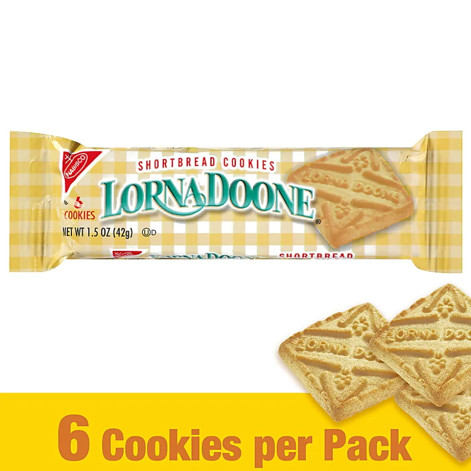 Lorna Doone Shortbread Cookies, 1.5 Oz, 6 Cookies Per Pack, Box Of 30 Packs