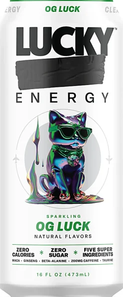 Lucky Energy Drink, OG Luck, 16 Oz, Total Qty 1