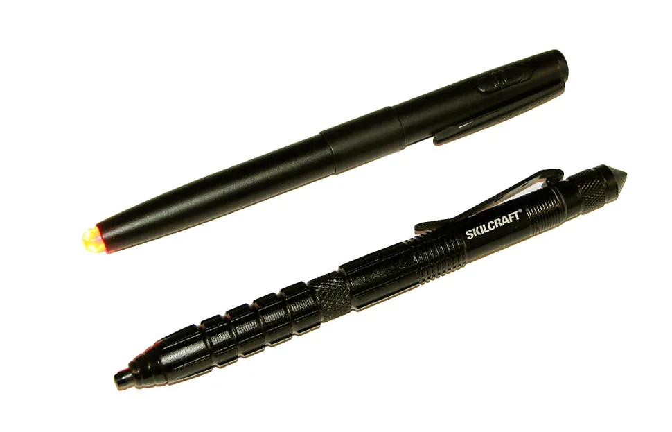 Luminator Red LED Pen, Ball Point, 1.0 mm, Black Barrel, Black Ink