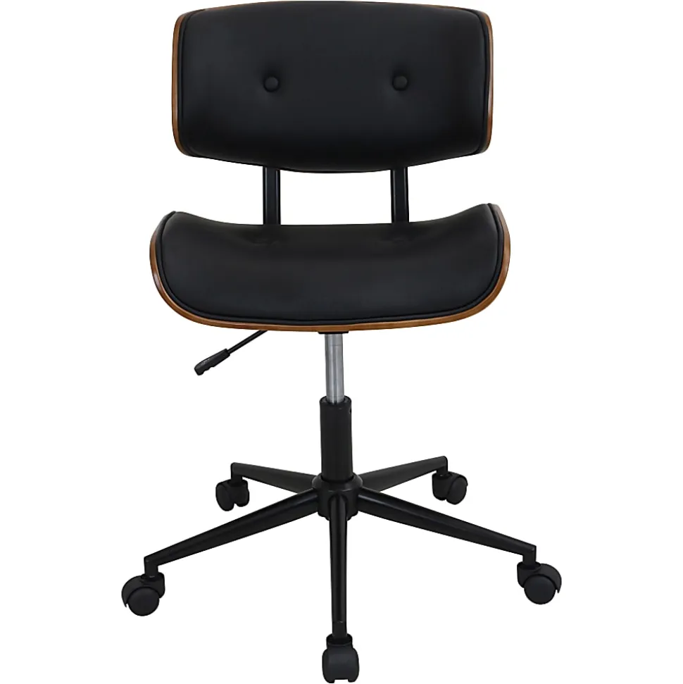 LumiSource Lombardi Office Chair, Black/Chrome