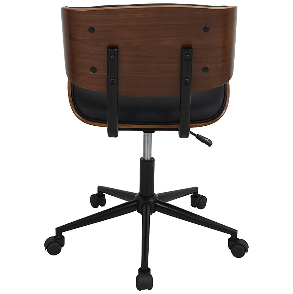 LumiSource Lombardi Office Chair, Black/Chrome