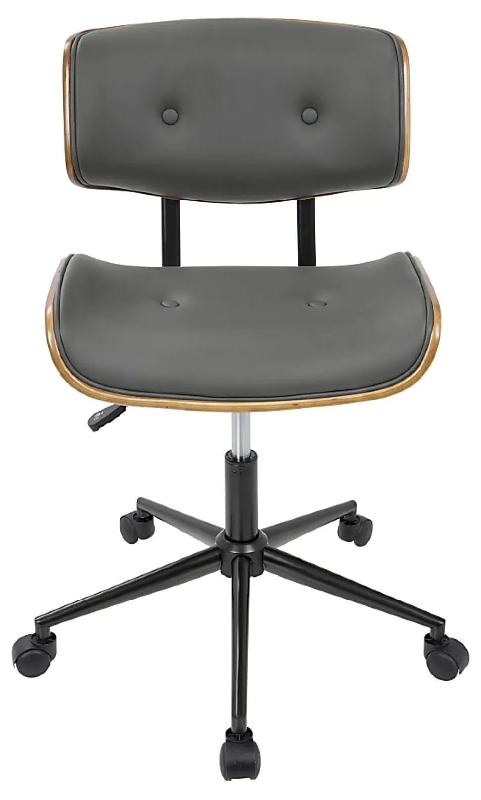 LumiSource Lombardi Office Chair, Walnut/Grey
