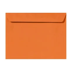 LUX Booklet 9" x 12" Envelopes, Gummed Seal, Mandarin Orange, Pack Of 250