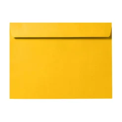 LUX Booklet 6" x 9" Envelopes, Gummed Seal, Sunflower Yellow, Pack Of 500