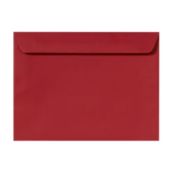 LUX Booklet 9" x 12" Envelopes, Gummed Seal, Ruby Red, Pack Of 1,000