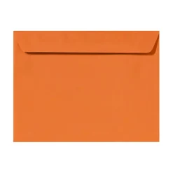 LUX Booklet 9" x 12" Envelopes, Gummed Seal, Mandarin Orange, Pack Of 1,000