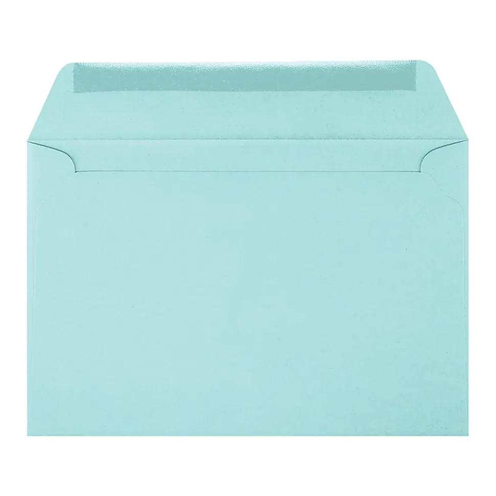 LUX Booklet 6" x 9" Envelopes, Peel & Press Closure, Seafoam, Pack Of 500