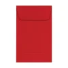 LUX Coin Envelopes, #1, Gummed Seal, Ruby Red, Pack Of 1,000