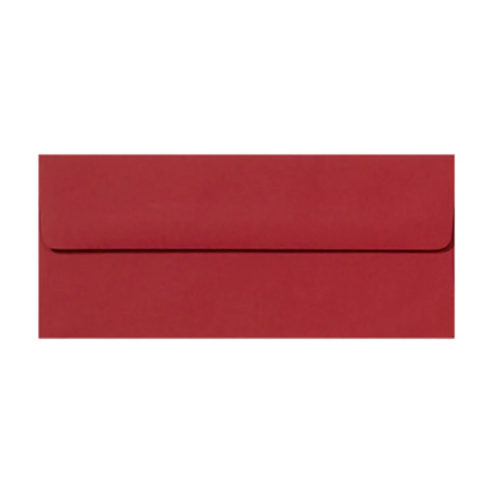 LUX #10 Envelopes, Peel & Press Closure, Ruby Red, Pack Of 1,000
