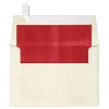 LUX Foil-Lined Invitation Envelopes A4, Peel & Press Closure, Natural/Red, Pack Of 1,000
