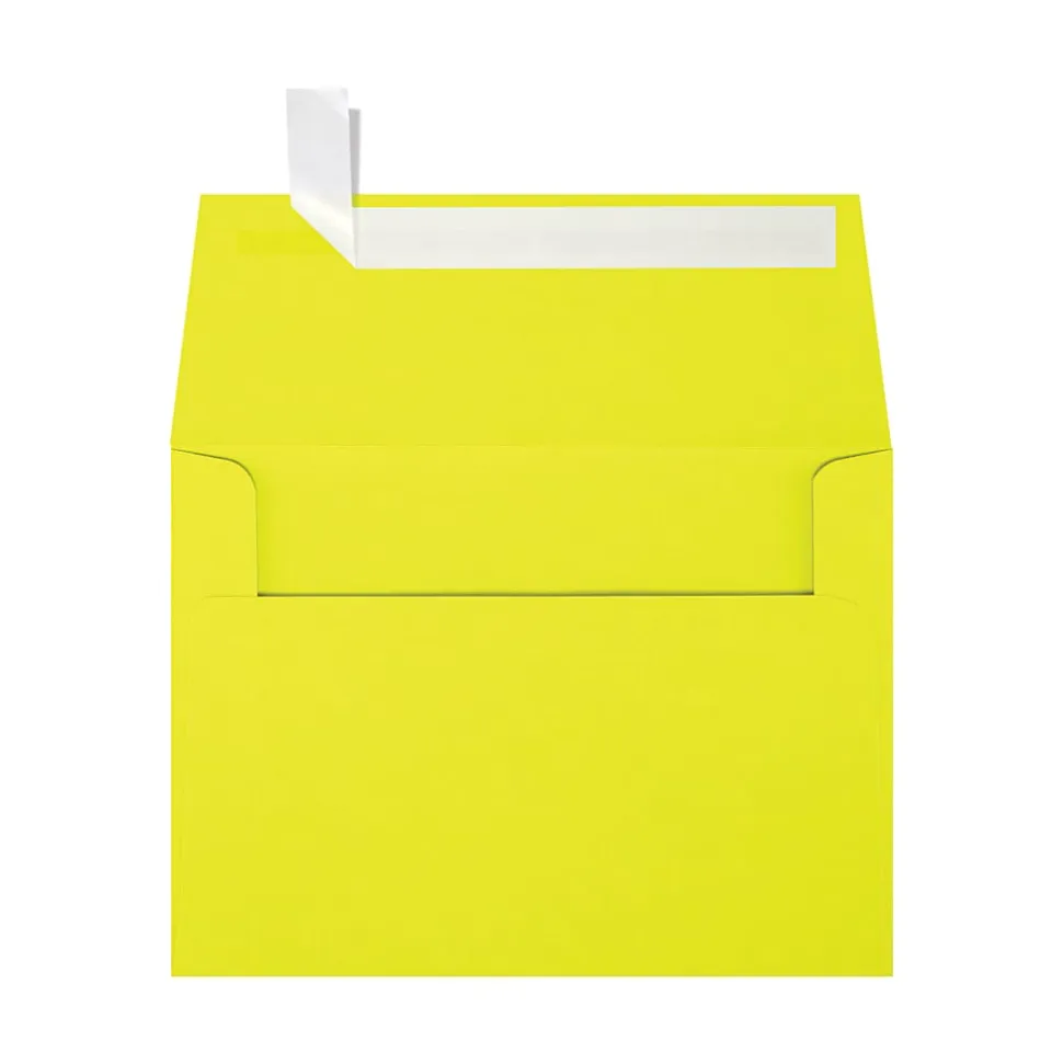 LUX Invitation Envelopes, A6, Peel & Press Closure, Citrus, Pack Of 1,000