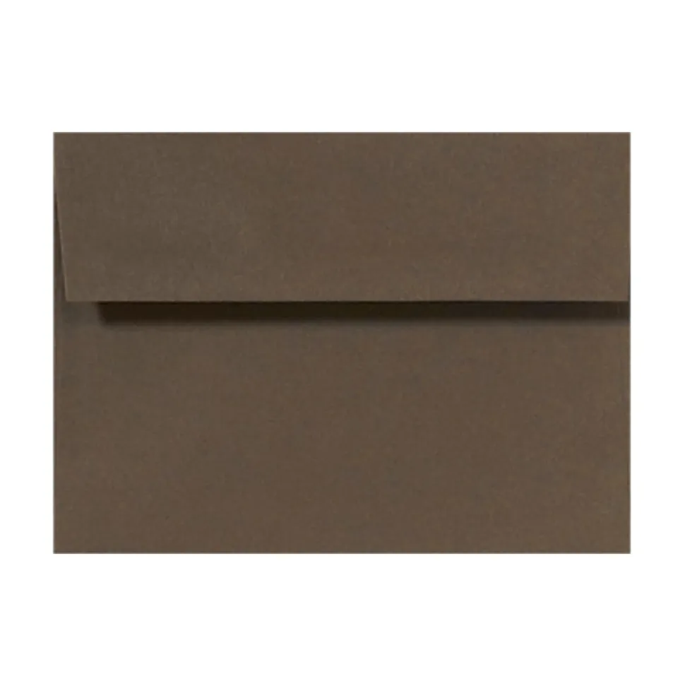 LUX Invitation Envelopes, A2, Peel & Press Closure, Chocolate Brown, Pack Of 250