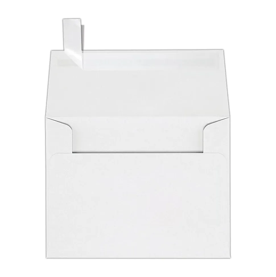 LUX Invitation Envelopes, A2, Peel & Press Closure, White, Pack Of 1,000